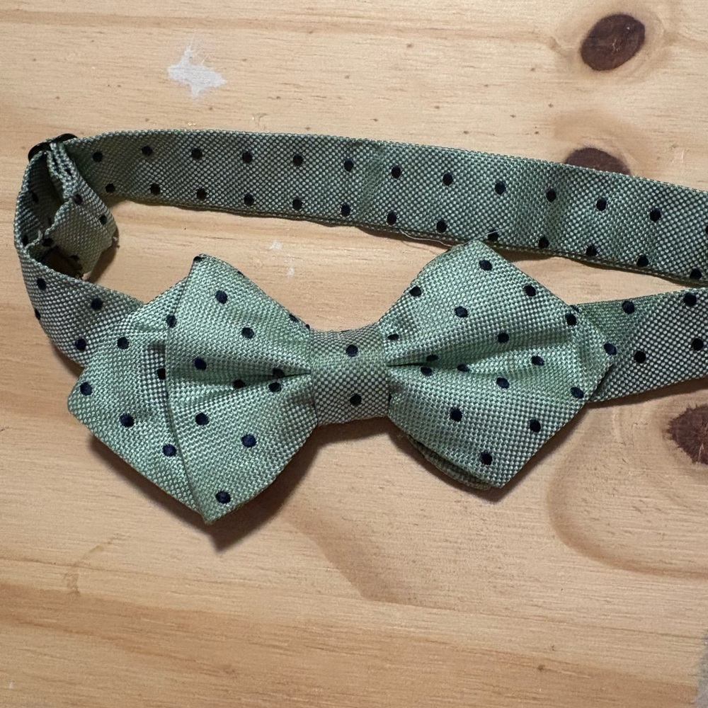 Green Polka Dot Bow Tie for boys